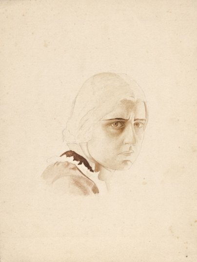 Старинная графика - Портрет женщины